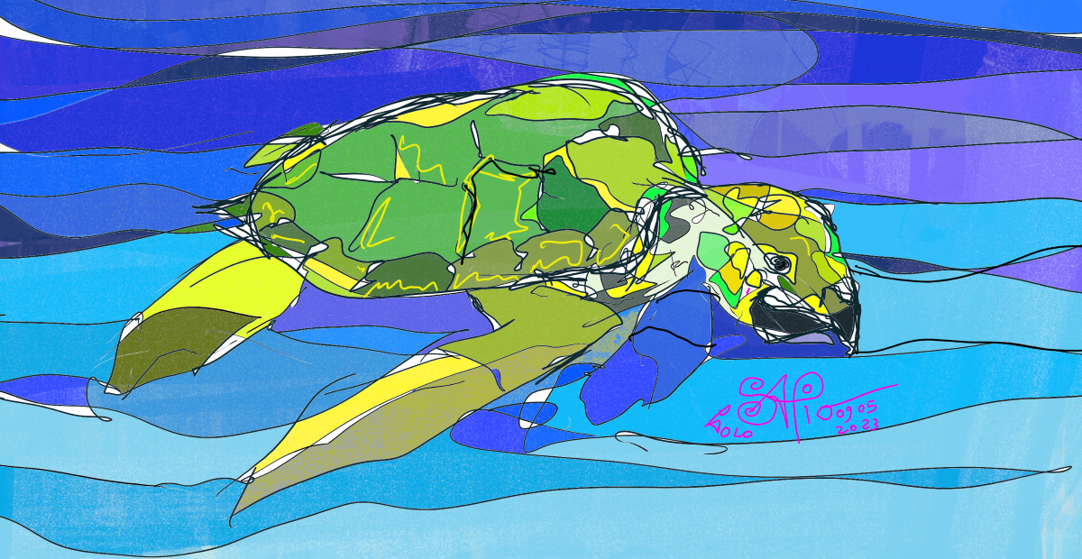 Turtle (panting on Swan Hellenic cruise)
